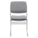 National Public Seating 8652 Stacking Chair w/ Classic Gray Fabric Back & Seat - Steel Frame thumbnail 3