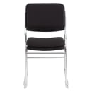 National Public Seating 8660 Stacking Chair w/ Ebony Black Fabric Back & Seat - Steel Frame thumbnail 4