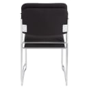National Public Seating 8660 Stacking Chair w/ Ebony Black Fabric Back & Seat - Steel Frame thumbnail 5