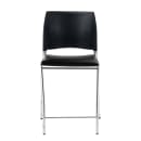 National Public Seating 8710C-11-10 Counter Height Stool w/ Curved Back &  Polypropylene Seat, Black thumbnail 5
