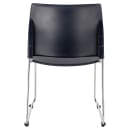 National Public Seating 8804-11-04 Stacking Chair w/ Navy Blue Plastic Back & Seat - Steel Frame, Silver thumbnail 7