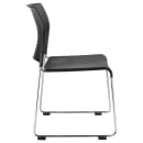 National Public Seating 8810-11-10 Stacking Chair w/ Black Plastic Back & Seat - Steel Frame, Silver thumbnail 5