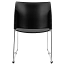National Public Seating 8810-11-10 Stacking Chair w/ Black Plastic Back & Seat - Steel Frame, Silver thumbnail 7