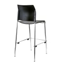 National Public Seating 8810B-11-10 Bar Stool w/ Black Plastic Back & Black Plastic Seat, Silver thumbnail 3