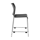 National Public Seating 8810C-11-10 Counter Height Stool w/ Curved Back &  Polypropylene Seat, Black thumbnail 2
