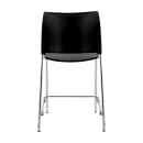 National Public Seating 8810C-11-10 Counter Height Stool w/ Curved Back &  Polypropylene Seat, Black thumbnail 3