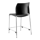 National Public Seating 8810C-11-10 Counter Height Stool w/ Curved Back &  Polypropylene Seat, Black thumbnail 4