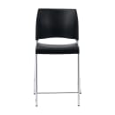 National Public Seating 8810C-11-10 Counter Height Stool w/ Curved Back &  Polypropylene Seat, Black thumbnail 5