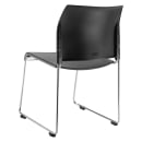 National Public Seating 8820-11-20 Stacking Chair w/ Charcoal Plastic Back & Seat - Steel Frame, Silver thumbnail 6