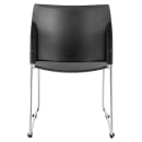 National Public Seating 8820-11-20 Stacking Chair w/ Charcoal Plastic Back & Seat - Steel Frame, Silver thumbnail 7