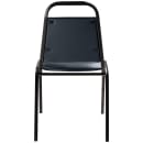 National Public Seating 9104-B Stacking Chair w/ Midnight Blue Vinyl Back & Seat - Steel Frame, Black thumbnail 7
