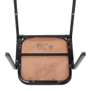 National Public Seating 9108-B Stacking Chair w/ Pleasant Burgundy Vinyl Back & Seat - Steel Frame, Black thumbnail 9