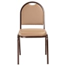 National Public Seating 9201-M Stacking Chair w/ French Beige Vinyl Back & Seat - Steel Frame, Mocha thumbnail 4