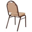 National Public Seating 9201-M Stacking Chair w/ French Beige Vinyl Back & Seat - Steel Frame, Mocha thumbnail 6