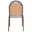 National Public Seating 9201-M Stacking Chair w/ French Beige Vinyl Back & Seat - Steel Frame, Mocha thumbnail 7