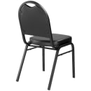 National Public Seating 9210-BT Stacking Chair w/ Panther Black Vinyl Back & Seat - Steel Frame, Black thumbnail 6