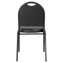 National Public Seating 9210-BT Stacking Chair w/ Panther Black Vinyl Back & Seat - Steel Frame, Black thumbnail 7