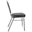 National Public Seating 9210-SV Stacking Chair w/ Panther Black Vinyl Back & Seat - Steel Frame, Silver Vein thumbnail 5
