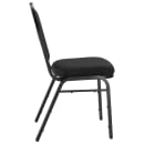 National Public Seating 9260-BT Stacking Chair w/ Ebony Black Fabric Back & Seat - Steel Frame, Black thumbnail 5