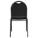 National Public Seating 9260-BT Stacking Chair w/ Ebony Black Fabric Back & Seat - Steel Frame, Black thumbnail 7