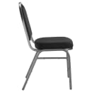 National Public Seating 9260-SV Stacking Chair w/ Ebony Black Fabric Back & Seat - Steel Frame, Silver Vein thumbnail 5