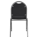 National Public Seating 9260-SV Stacking Chair w/ Ebony Black Fabric Back & Seat - Steel Frame, Silver Vein thumbnail 7