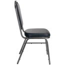 National Public Seating 9304-SV Stacking Chair w/ Midnight Blue Vinyl Back & Seat - Steel Frame, Silver Vein thumbnail 5