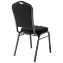 National Public Seating 9360-BT Stacking Chair w/ Ebony Black Fabric Back & Seat - Steel Frame, Black thumbnail 6