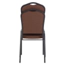 National Public Seating 9361-BT Stacking Chair w/ Natural Chocolatier Fabric Back & Seat - Steel Frame, Black thumbnail 5