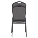 National Public Seating 9362-BT Stacking Chair w/ Natural Graystone Fabric Back & Seat - Steel Frame, Black thumbnail 5