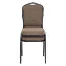 National Public Seating 9378-BT Stacking Chair w/ Natural Taupe Fabric Back & Seat - Steel Frame, Black thumbnail 2