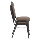 National Public Seating 9378-BT Stacking Chair w/ Natural Taupe Fabric Back & Seat - Steel Frame, Black thumbnail 4