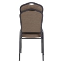 National Public Seating 9378-BT Stacking Chair w/ Natural Taupe Fabric Back & Seat - Steel Frame, Black thumbnail 6