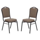 National Public Seating 9378-BT Stacking Chair w/ Natural Taupe Fabric Back & Seat - Steel Frame, Black thumbnail 7