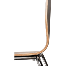 National Public Seating BCC21 Café Chair w/ Espresso Wood Back & Seat - Steel Frame, Silver thumbnail 8