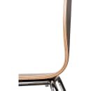 National Public Seating BCC22 Café Chair w/ Natural Wood Back & Seat - Steel Frame, Silver thumbnail 8