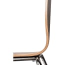 National Public Seating BCS21 Bar Stool w/ Espresso Wood Back & Espresso Wood Seat, Silver thumbnail 7