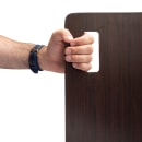 National Public Seating BCS21 Bar Stool w/ Espresso Wood Back & Espresso Wood Seat, Silver thumbnail 9