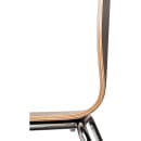 National Public Seating BCS22 Bar Stool w/ Natural Wood Back & Natural Wood Seat, Silver thumbnail 7