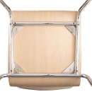 National Public Seating BCS22 Bar Stool w/ Natural Wood Back & Natural Wood Seat, Silver thumbnail 8