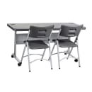 National Public Seating BPFT-2460-20 Desk Height Training Table w/ 1 3/4" Top, 24"W x 60"L, Charcoal Slate thumbnail 7