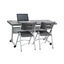 National Public Seating BPFT-2460-20 Desk Height Training Table w/ 1 3/4" Top, 24"W x 60"L, Charcoal Slate thumbnail 8