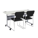 National Public Seating BPFT-2472 Desk Height Training Table w/ 1 3/4" Top, 24"W x 72"L, Speckled Grey thumbnail 8