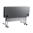 National Public Seating BPFT-2472-20 Desk Height Training Table w/ 1 3/4" Top, 24"W x 72"L, Charcoal Slate thumbnail 2