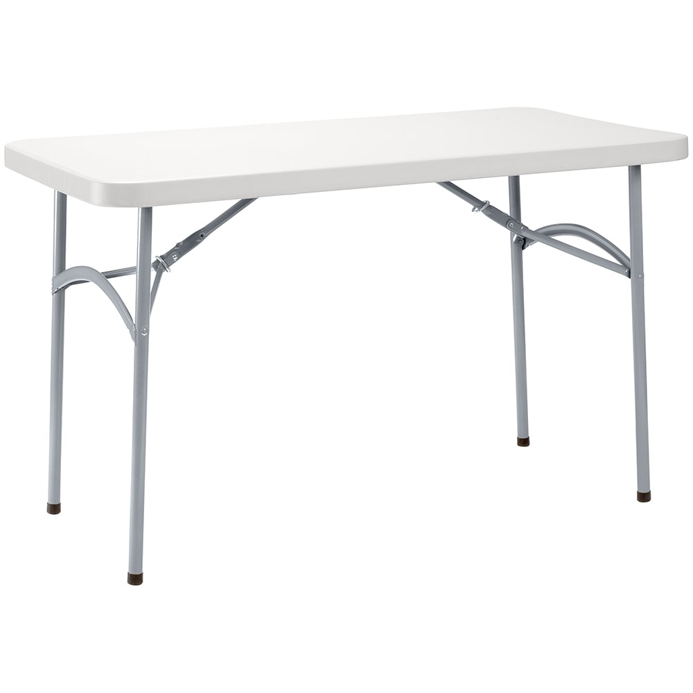 National Public Seating BT2448 Folding Table w/ Speckled Gray Plastic Top & Gray Steel Frame - 48"L x 24"W x 29 1/2"H