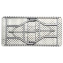 National Public Seating BT3060 Folding Table w/ Speckled Gray Plastic Top & Gray Steel Frame - 60"L x 30"W x 29 1/2"H thumbnail 7