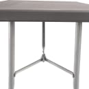 National Public Seating BT3072-20 Folding Table w/ Charcoal Plastic Top & Silvertone Frame - 72"L x 30"W x 29 1/2"H thumbnail 4