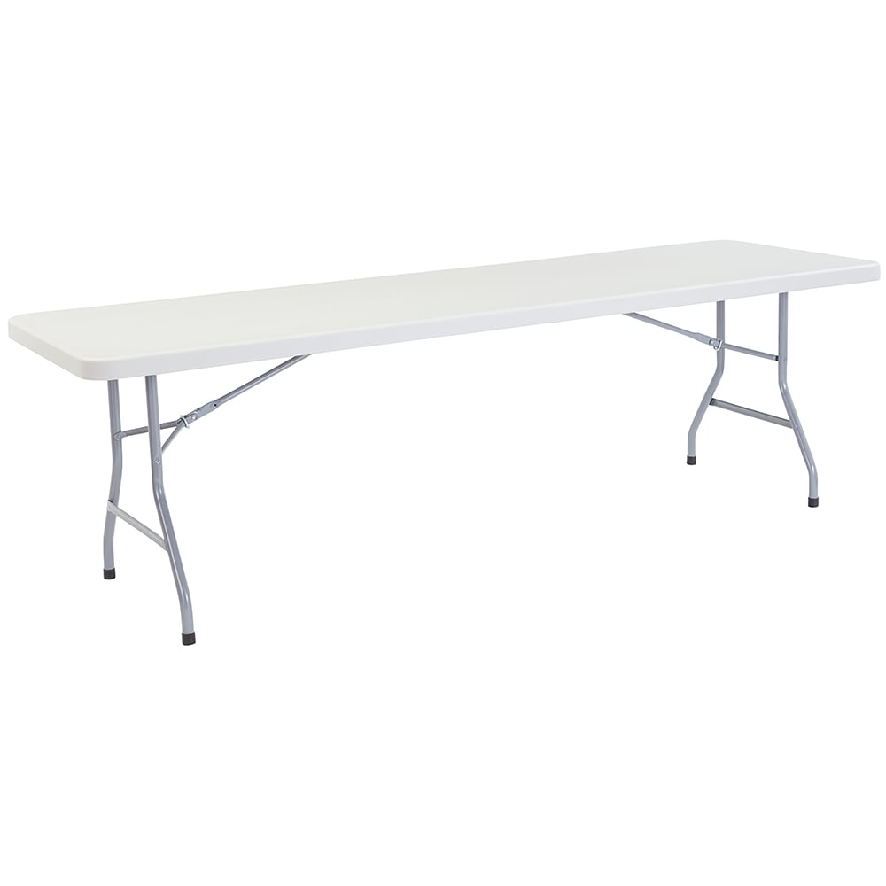 National Public Seating BT3096 Folding Table w/ Speckled Gray Plastic Top & Gray Steel Frame - 96"L x 30"W x 29 1/2"H