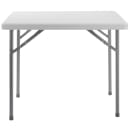 National Public Seating BT3636 36" Square Folding Table w/ Speckled Gray Plastic Top & Gray Steel Frame - 29 1/2"H thumbnail 2