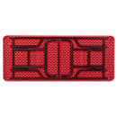 National Public Seating BTA-3072-40 Rectangular Folding Table w/ Red Plastic Top & Black Steel Frame - 72"L x 30"W thumbnail 6